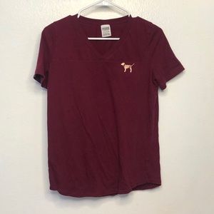 Victoria’s Secret PINK Maroon T-Shirt